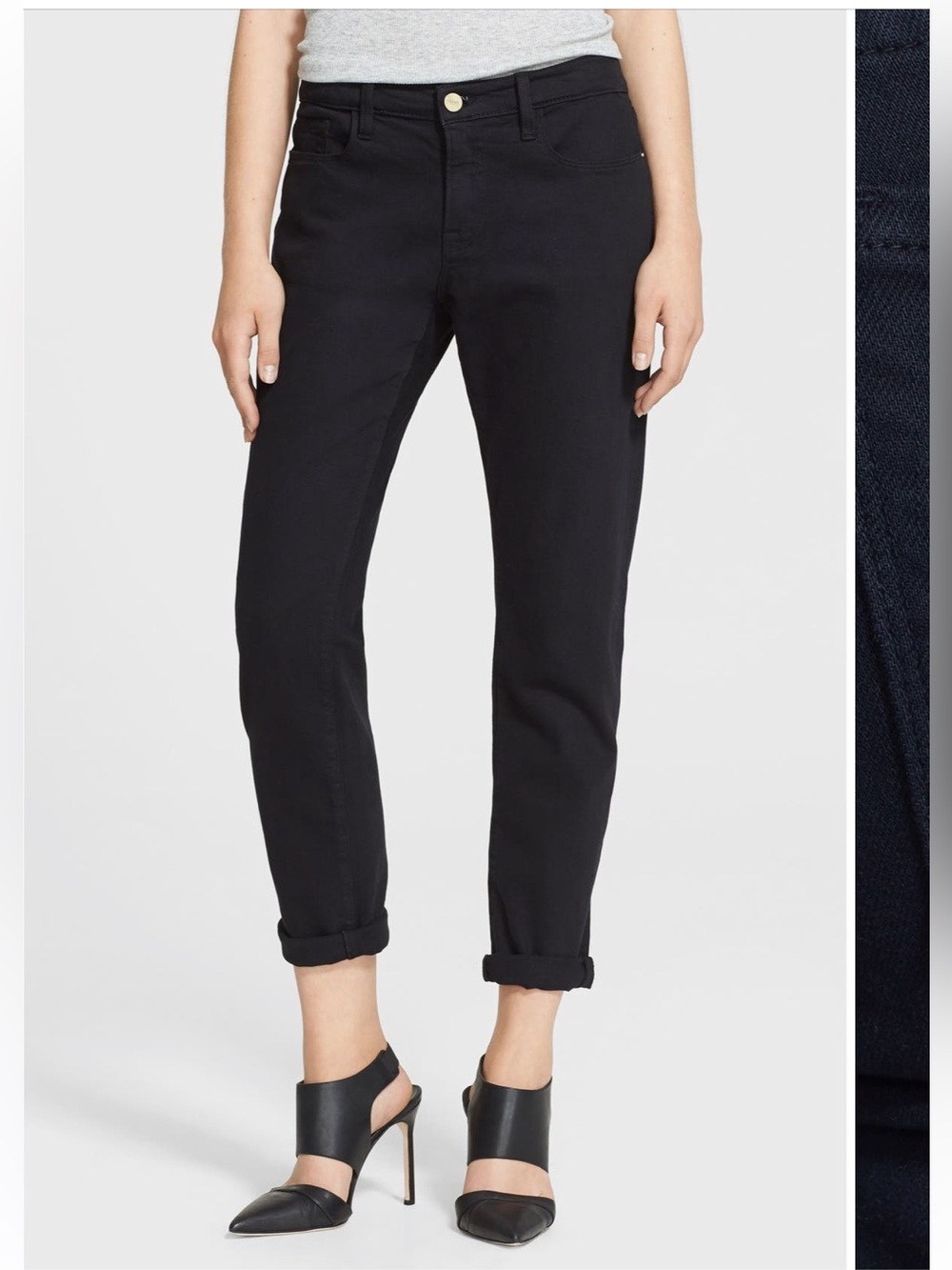 Frame Le Garcon Straight Leg Jean, Noir